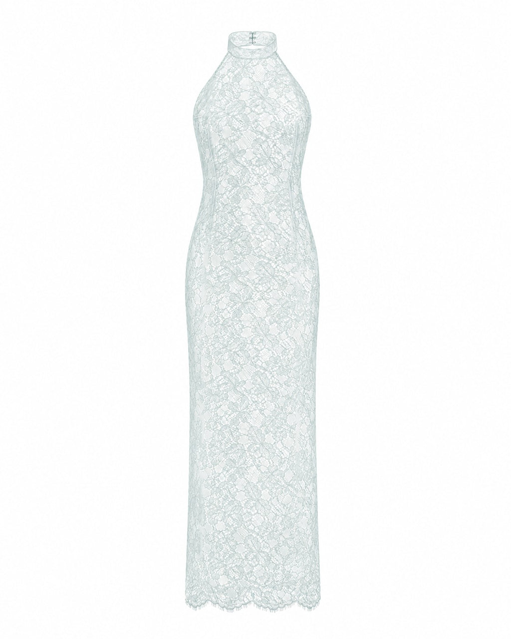 Amara Lace Dress - Mint Green ghost mannequin