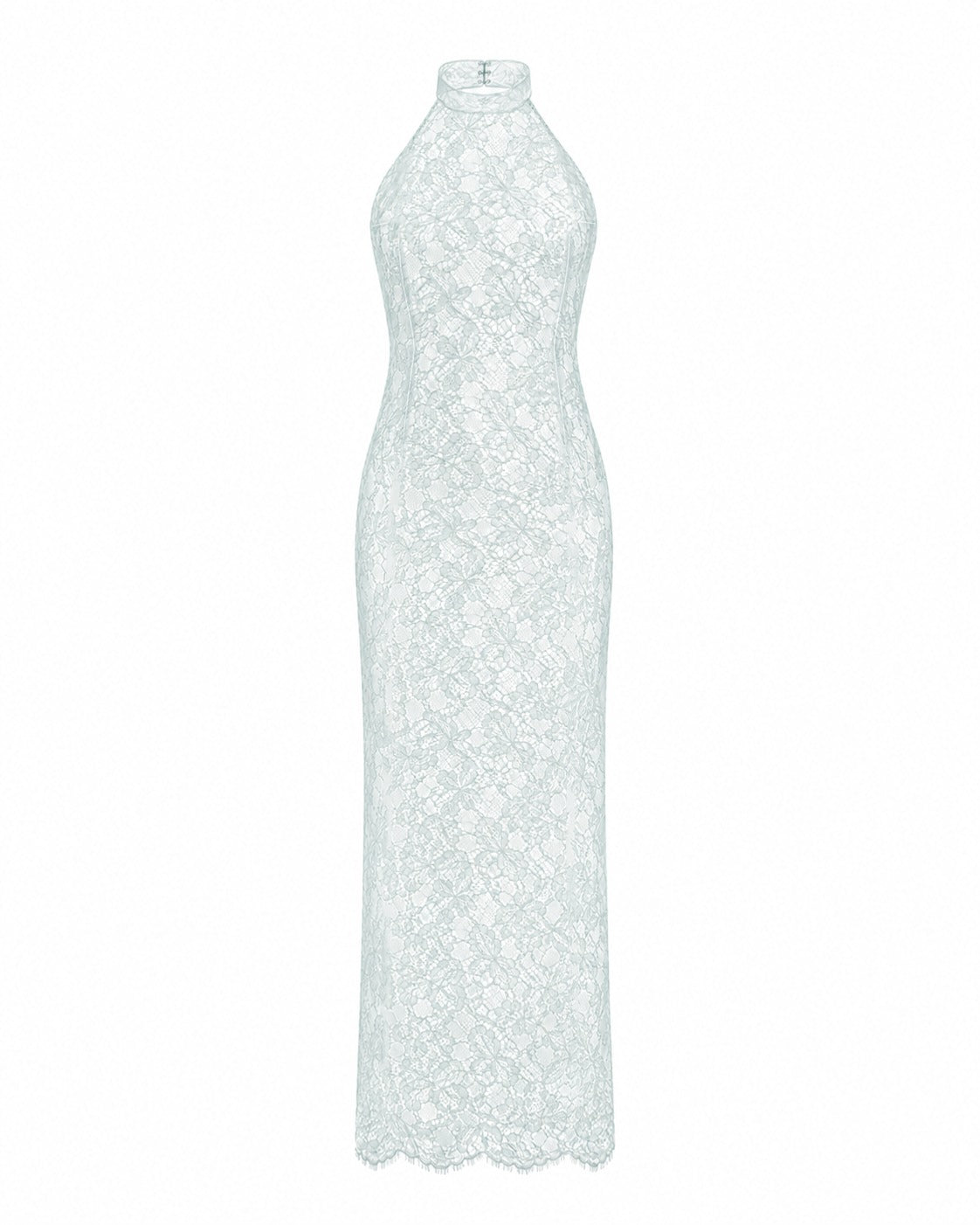 Amara Lace Dress - Mint Green ghost mannequin