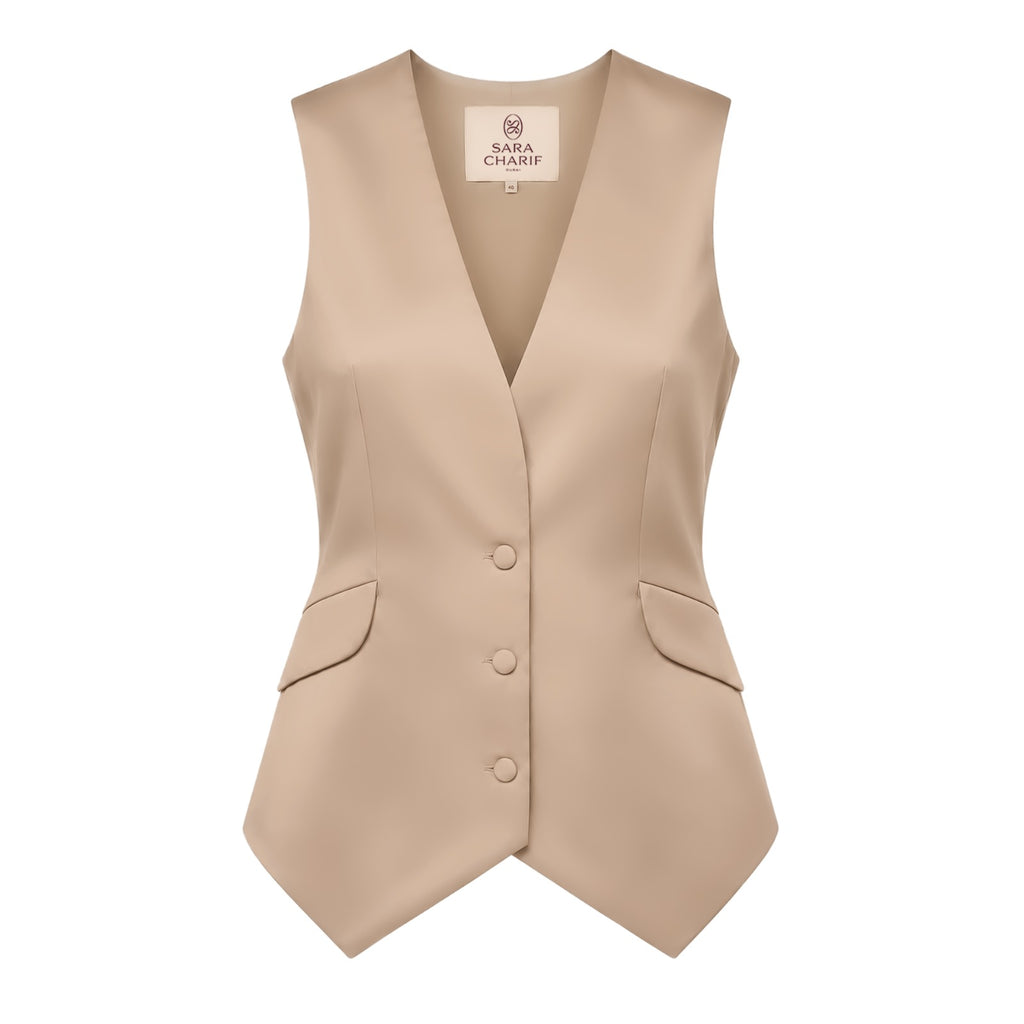 Clea Vest - Bronze ghost mannequin