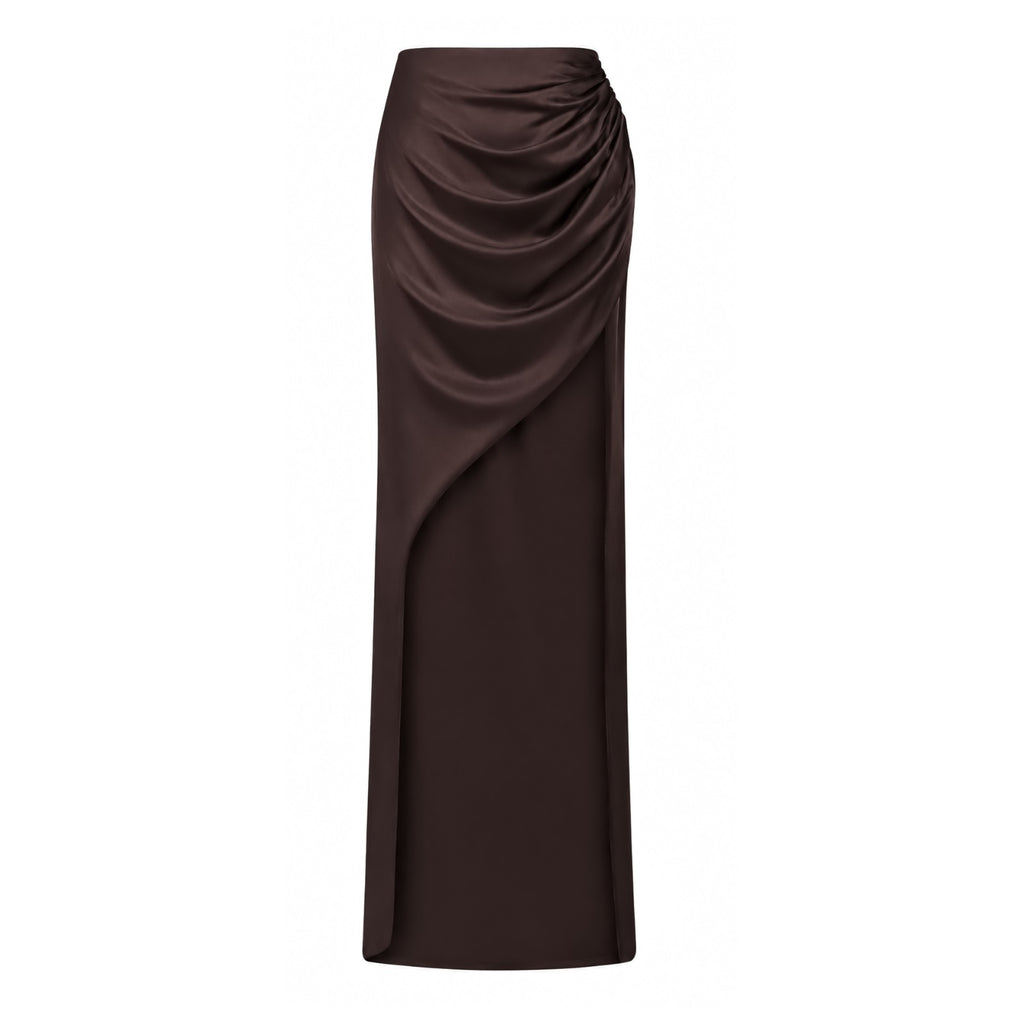 Eclipse Skirt - Espresso Brown ghost mannequin