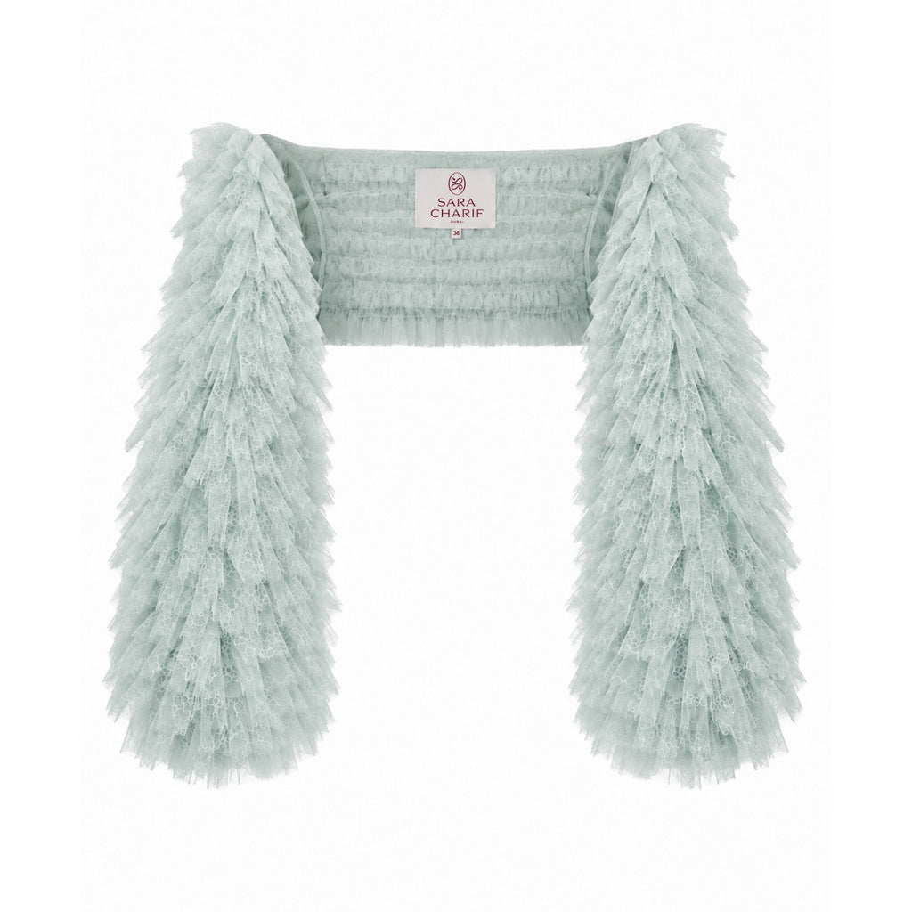 Heirloom Bolero - Mint Green ghost mannequin