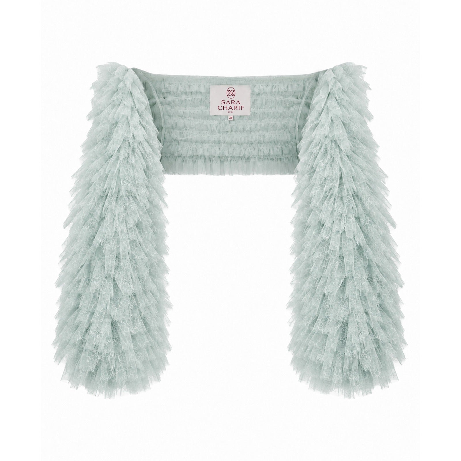 Heirloom Bolero - Mint Green ghost mannequin