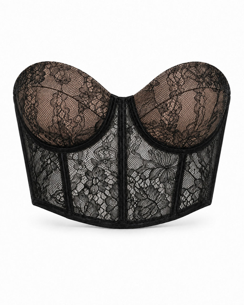 Kaia Corset - Black ghost mannequin