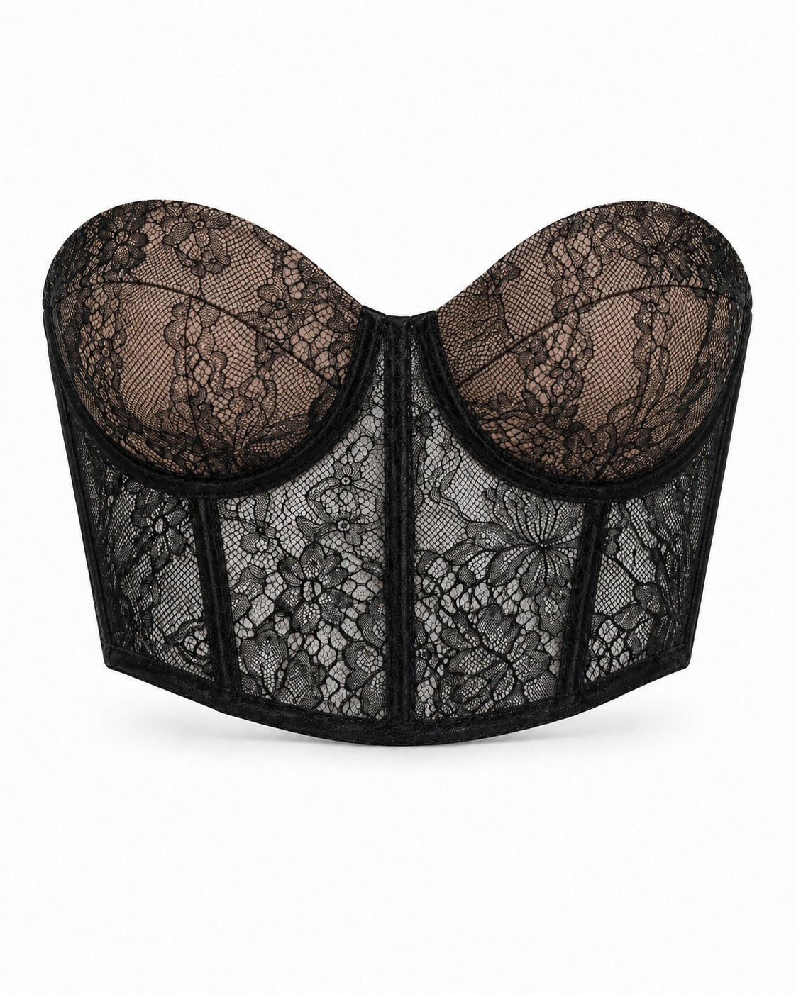 Kaia Corset - Black ghost mannequin