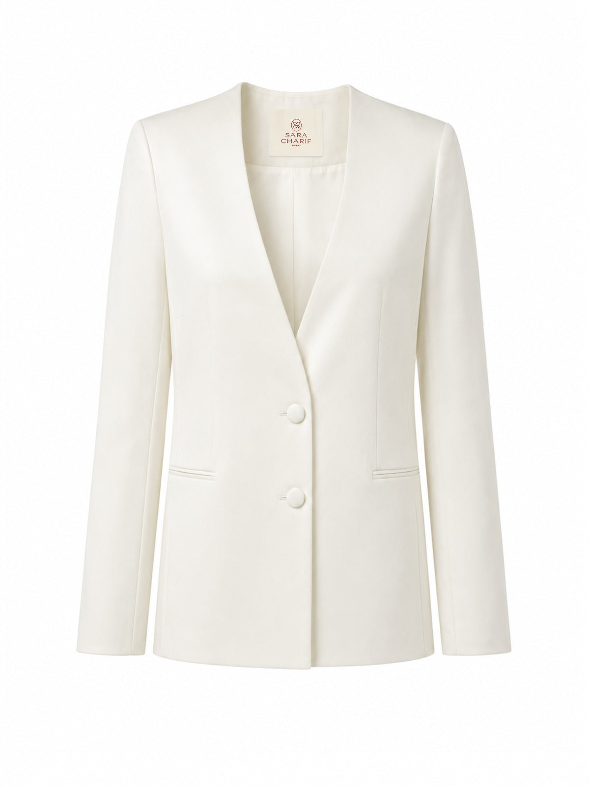 Nara Blazer - Ivory ghost mannequin