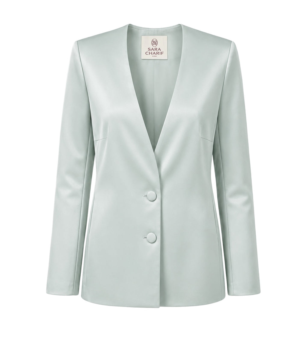 Nara Blazer - Mint Green ghost mannequin