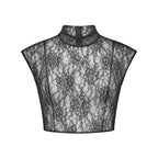 Remnant Lace Top - Black ghost mannequin