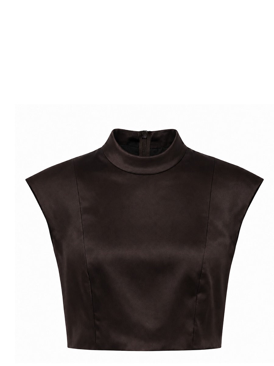 Reverent Top - Espresso Brown ghost mannequin