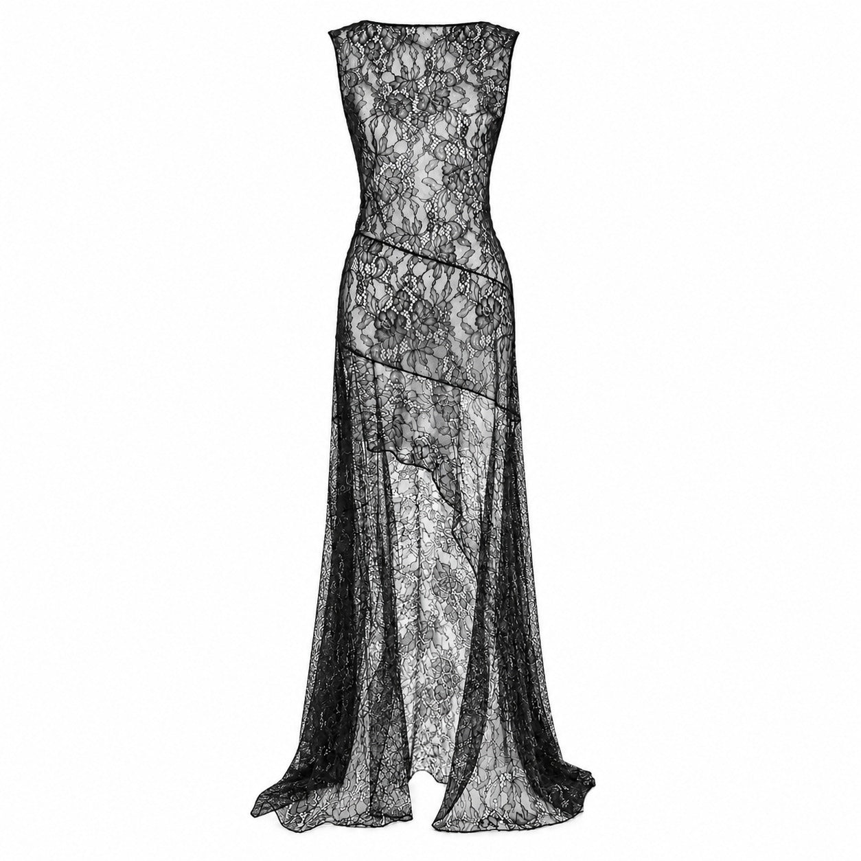 Reverie Lace Dress - Black ghost mannequin