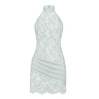 Skye Lace Dress - Mint Green ghost mannequin