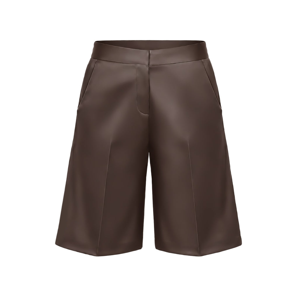 Valeria Shorts - Espresso Brown ghost mannequin