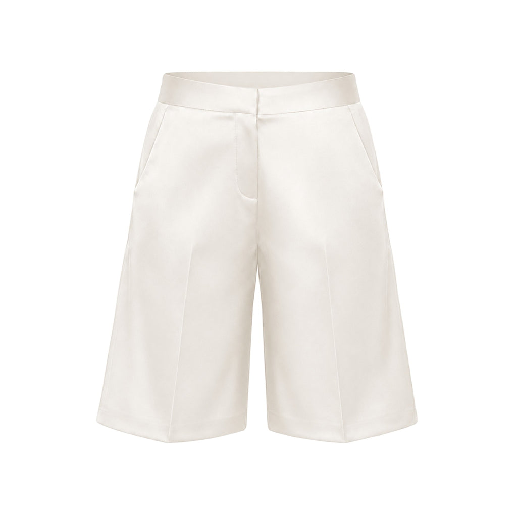 Valeria Shorts - Ivory ghost mannequin