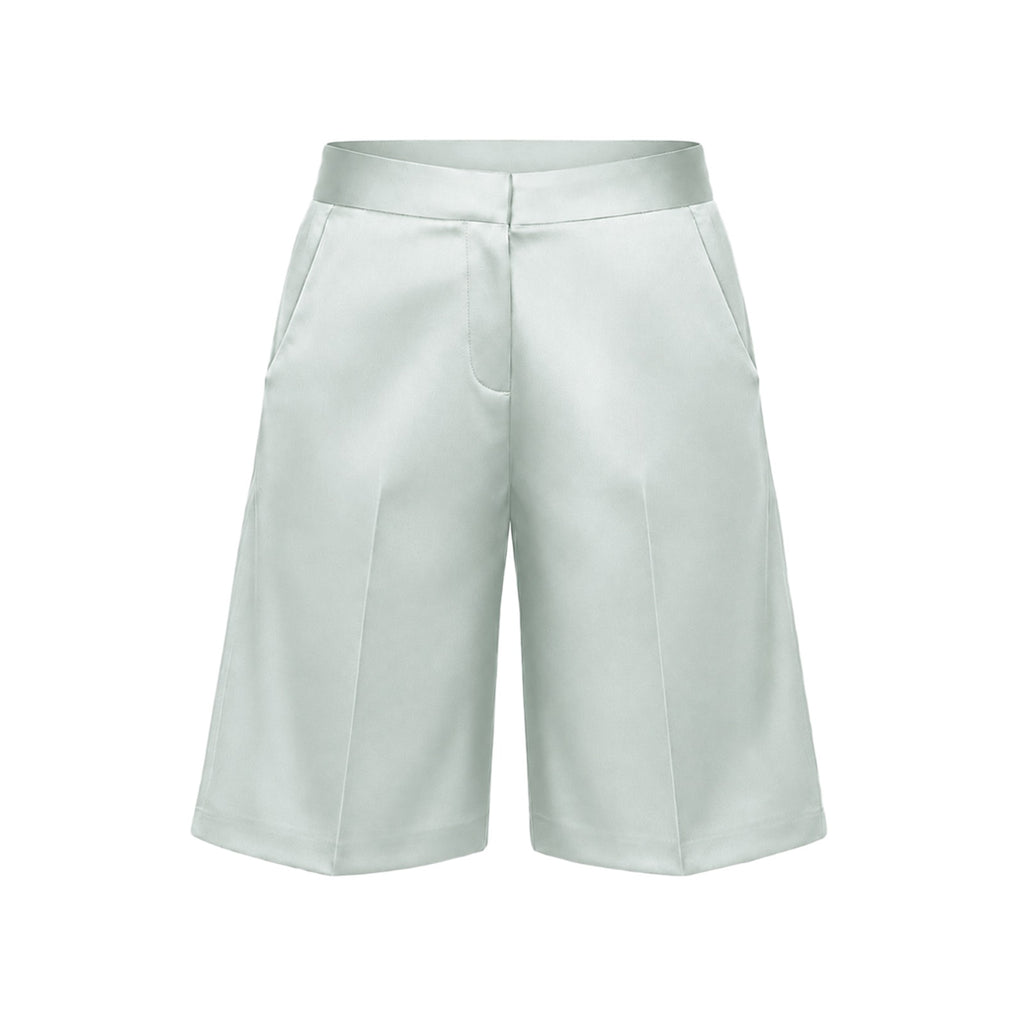 Valeria Shorts - Mint Green ghost mannequin