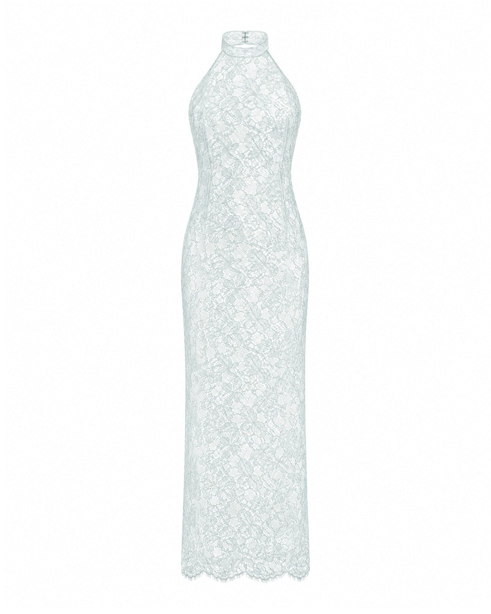 Amara Lace Dress - Mint Green ghost mannequin