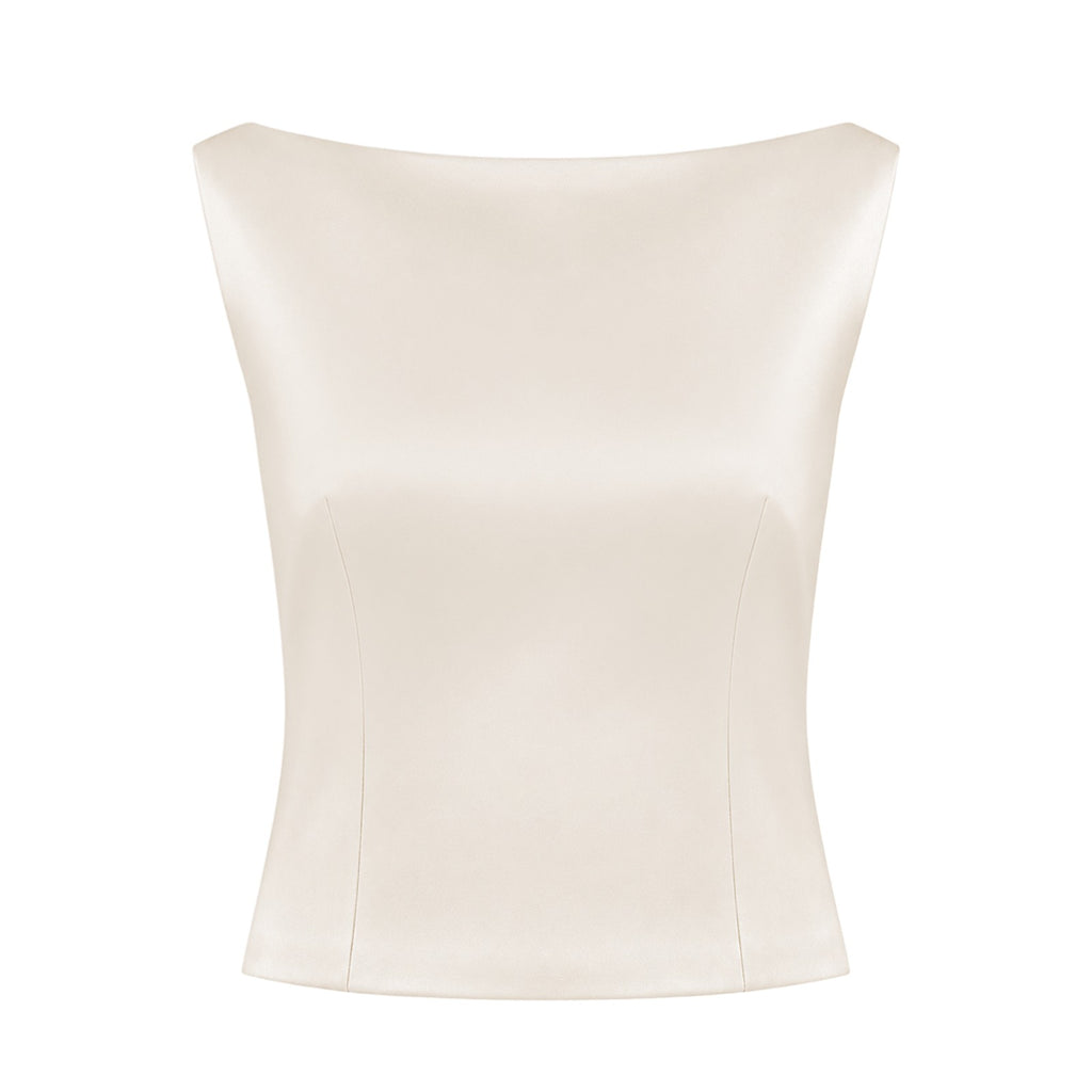 Elvira Top - Ivory ghost mannequin